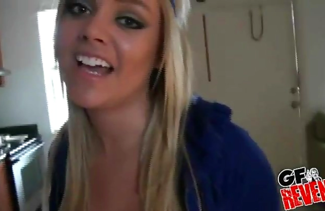 My naked girlfriend sucking dick and getting banged on the camera
