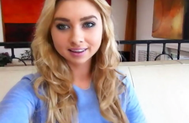 Girl gets naked and masturbates in front of her webcam