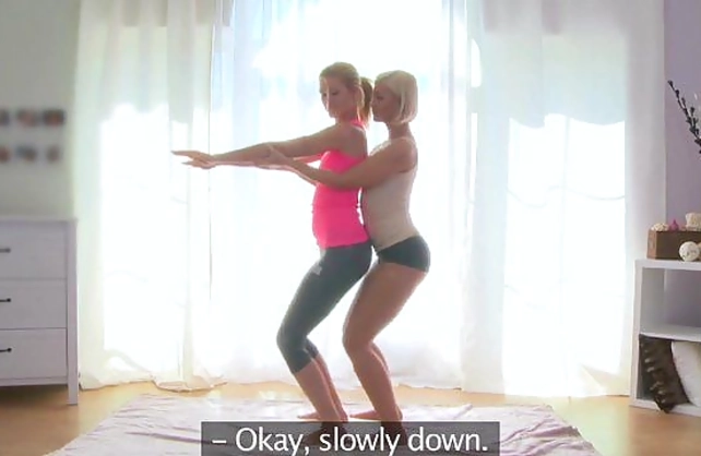 Yoga girl needs help but she doesn't know that it will consist of naked sex