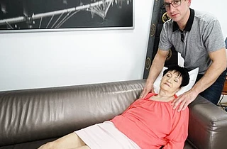 Kinky naked grandma is in the mood to suck on some young fresh meat