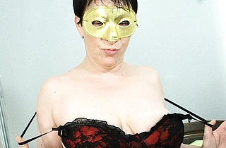Naughty masked BBW loves to get naked and show her tight fuckholes