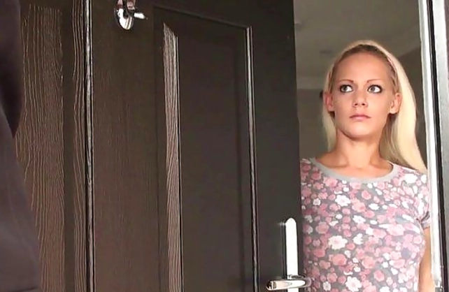 Submissive naked teen's cunt was pounded by a dominant rough man