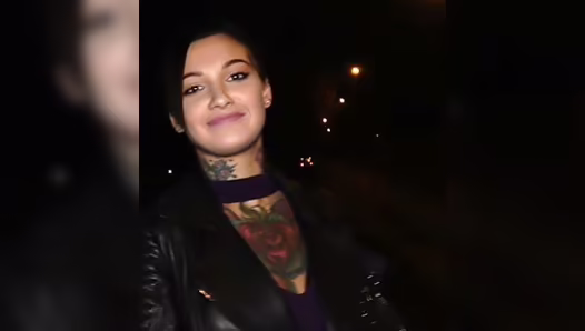 Dude picked up the hottest inked slut and told her to get naked