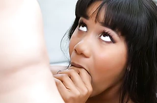 A white cock made the stunning naked Ebony chick moan in pleasure