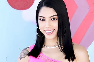 Inviting Brazilian babe sucks big naked penis and fools around anally
