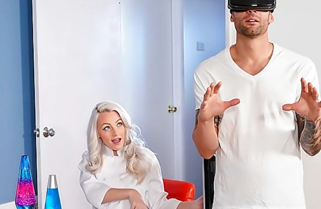 Pornstar in red stockings and tattooed colleague play the naked game