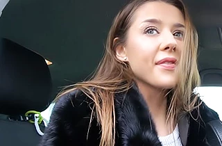 Sexy slut gets naked and has sex with a stranger for extra cash