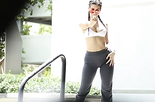 Latina with pigtails is never shy when she wants to have naked sex
