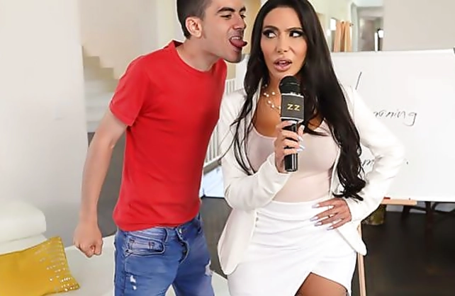 Anal creampie waits for the luscious Latina after sex with naked rake