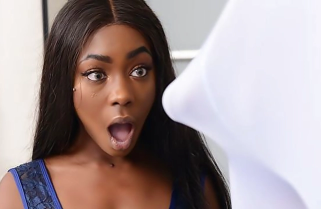 Ebony ballerina can't say no to having sex with her naked teacher
