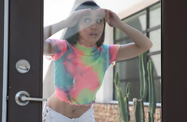 Naked Asian masseuse with pierced nipples loves making clients happy