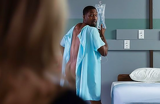 Patient's massive black junk was just what the naked doctor needed