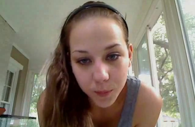 Awesome naked chick is teasing herself till she cums on the balcony