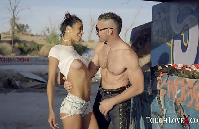When a mustachioed man shows up it turns into sex for sexy naked girl