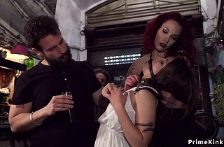 Innocent naked girl lured into hot threesome with two dominant guys