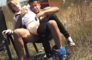 Excited Latina bruiser has hot affair with young naked girl under sun