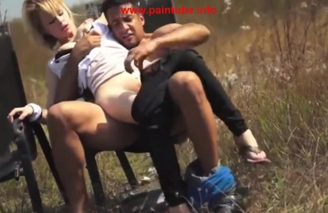 Excited Latina bruiser has hot affair with young naked girl under sun