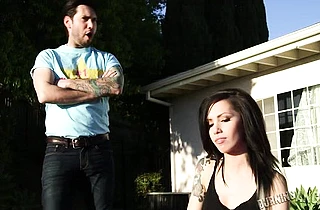Angry neighbor acquaints sexy alt naked girl with world of hard sex