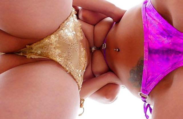 Two hotties with oiled up naked boobs take part in great threesome