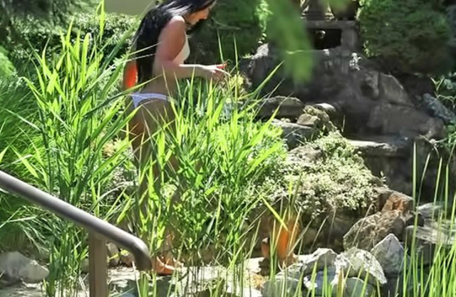 Handsome guy joins beautiful naked girl in time for sensual outdoor sex