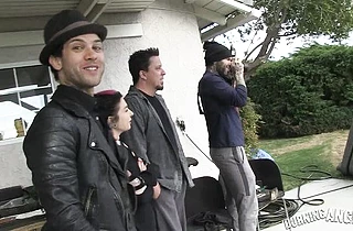 Porn crew rents a house to film hot naked girls with amazing assets