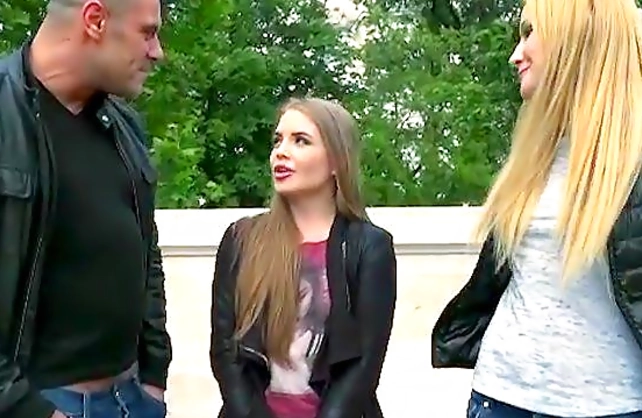 European pickup artists have hot foursome with naked girls from Russia