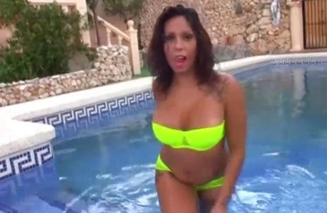 Sexy naked girl with big breasts facialized after outdoor copulation