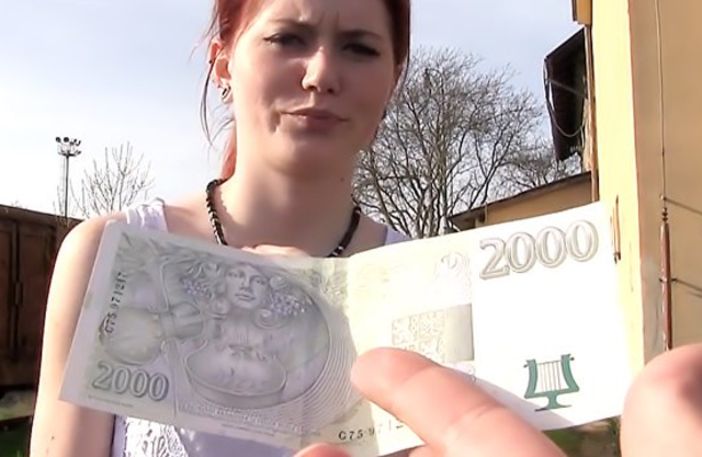 Money for nothing is when beautiful naked girl has sex with a stranger