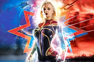Captain Marvel faces lots of hard dicks but as a real hero she proves that she can’t be beaten