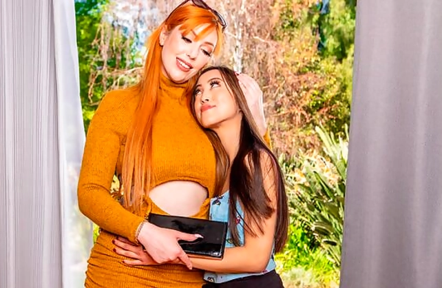 Lesbian Neighbor Seduces Curious Teen in Hot Pussy Licking Session