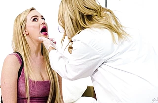 Mischievous Teen Blake Blossom's Wild Lesbian Tryst with Busty Nurse Candice Dare