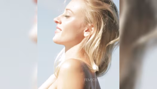 Breathtaking Seaside Freedom When She Gets Naked Under the Golden Sunset