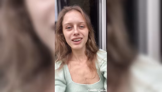 Natural beauty flaunts cute naked boobs with her pretty face
