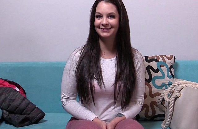 Long-haired naked girl finger fucks her juicy pussy dreaming about her BF