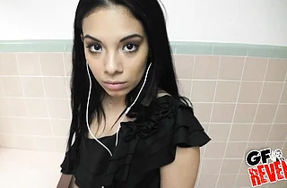 Hot slut girl gets her ass poked and pussy screwed brutally in a toilet