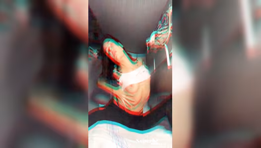 Beautiful woman exposes her naked breasts on camera