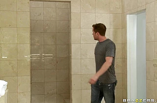 Naked blonde teen blows and gags on a fat cock in the jacuzzi and loves it