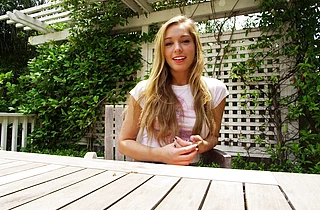 Blonde amateur in scenes of raw back yard toy porn in solo scenes