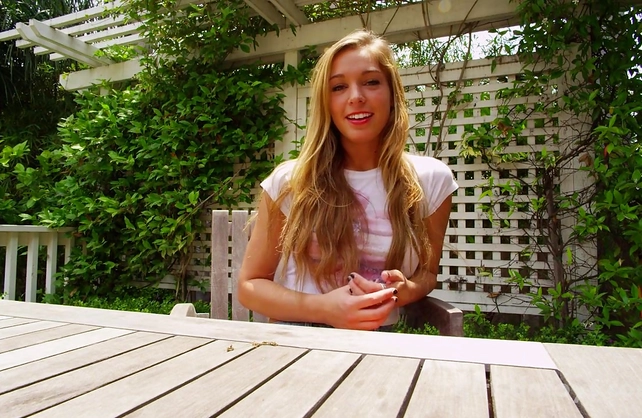 Blonde amateur in scenes of raw back yard toy porn in solo scenes