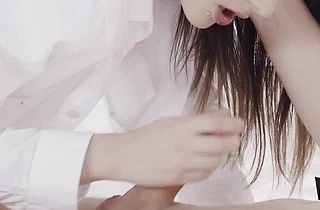Bubble-assed teen girl blows a dick and rides it in a reverse cowgirl position