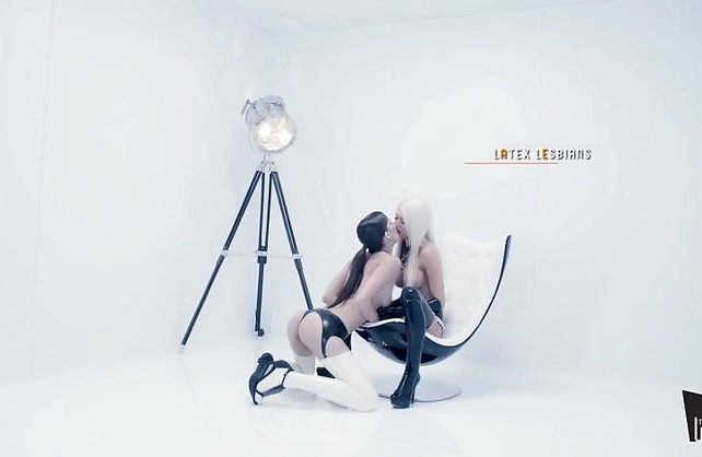 Glamour naked lesbians enjoy bondage sex and treat each other's pussies hard