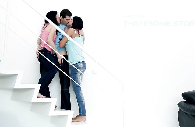 Two sluts get naked and offer a dude the time of his life in a threesome