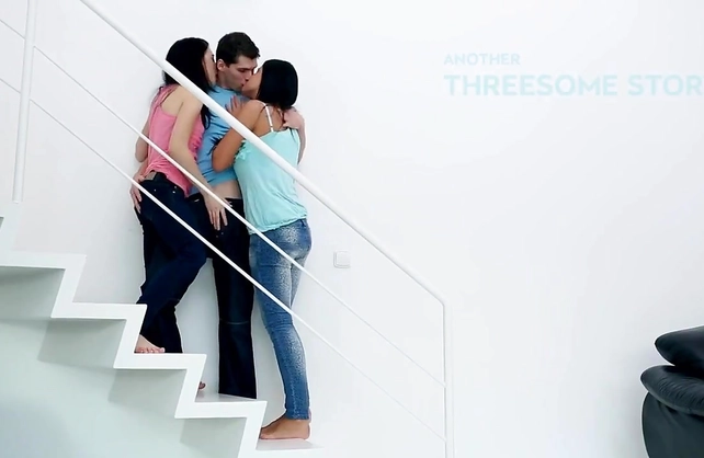 Two sluts get naked and offer a dude the time of his life in a threesome