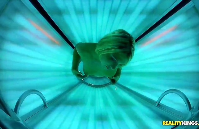 Blonde whore strips naked to try sex with two horny males