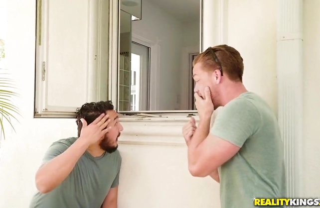 Blonde mature MILF gets her throat fucked in the shower by stepson