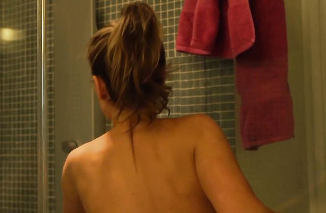 Busty nude girl recorded in the shower when getting pretty steamy and hot
