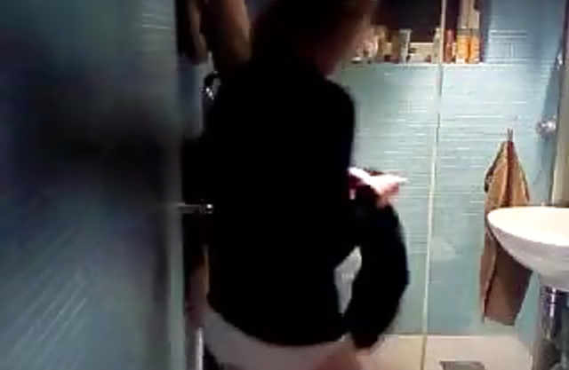 Voyeur films naked wife when bathing and rubbing her pussy