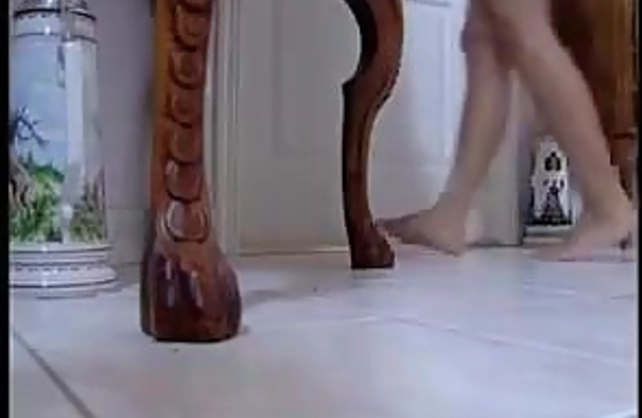 Nude babe showers and gently touches her big tits in a sensual solo