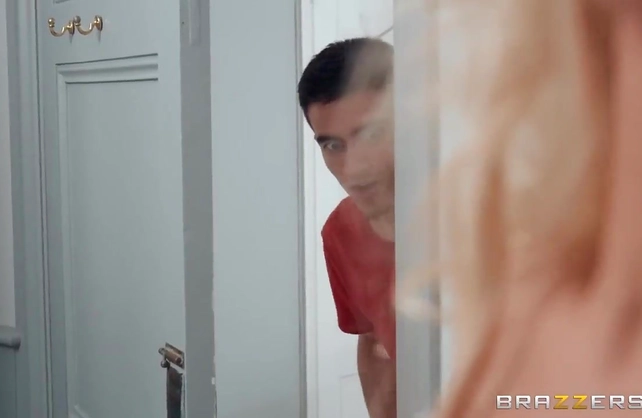 Naked mom rides son's huge cock in the shower until she reaches the orgasm