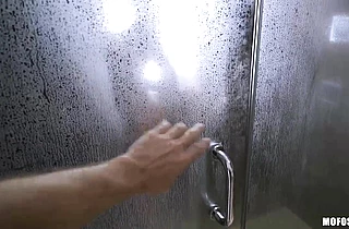 Steamy POV shower sex scenes for a naked honey in love with cock
